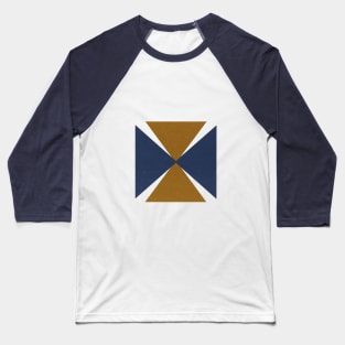 Blue and Brown Triangles Baseball T-Shirt